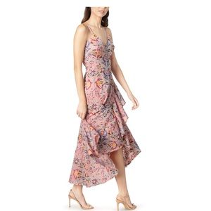 NWT Dress the Population Salome Fit and Flare Midi Dress Size XXL Blush Multi